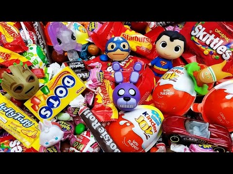 LEARN COLORS with A lot of New Candy Surprise Eggs Lollipops