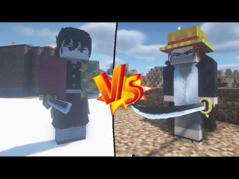 Kyosify - Shanks VS Tomioka - Minecraft Demon Slayer & One Piece Mod