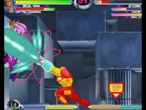 MvC2 (Steam): Romneto - Storm Invincibility (Lightning Storm) vs Iron Man sj HP .:7.12.26:.
