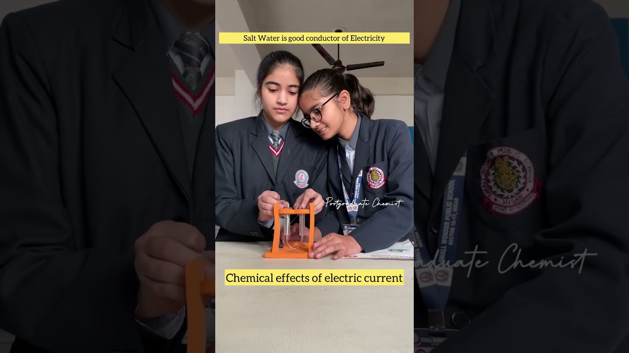 Chemical Effects of Electric Current #shorts #learnandfun #scienceexperiment  #effectsofcurrent