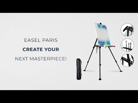 ARTINA Tripod Easel - Paris - Aluminum Metal Canvas Holder for Painting Portable Foldable