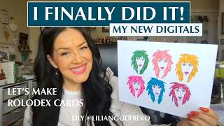 Introducing My New 80"s Ladies Faces Digital Printable (Let's Make Easy Rolodex Cards)