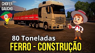 Desafio Extremo no ETS2  Transportando 80T de Ferros de Obra Mateus Leme a Pains  Mapa Minas Gerais