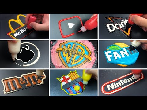 Famous Brands Logos Pancake Art - Warner Bros., Apple, McDonald's, 20th Century Fox