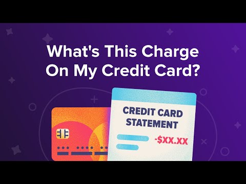 Part of a video titled What's This Charge On My Credit Card? - YouTube
