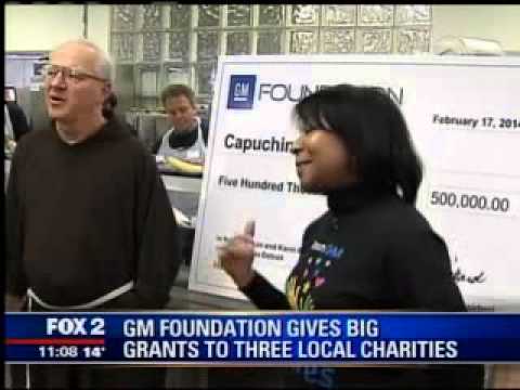 WJBK Fox 2 News reports on General Motors Foundation's grant to the Capuchin Soup Kitchen