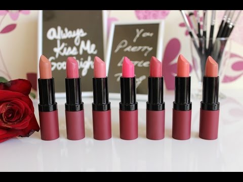 Golden Rose Velvet Matte lipsticks part 1 (swatches)