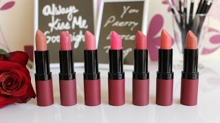 Golden Rose Velvet Matte lipsticks part 1 (swatches)