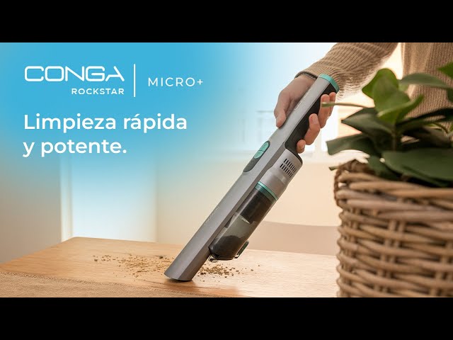 Aspirador de mão sem fios Cecotec Conga Rockstar Micro+ 200W Autonomia 40min Base autocarga video