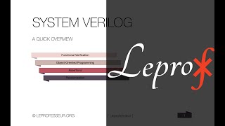⨘ } VLSI } System Verilog } Quick Overview for Design Verification } LE PROF }