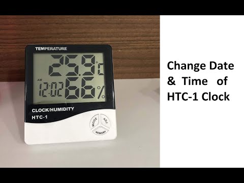 Change Time, Date, Alarm of HTC-1 Clock | Humidity | Operation | Change Temperature Unit | Tech Hawk