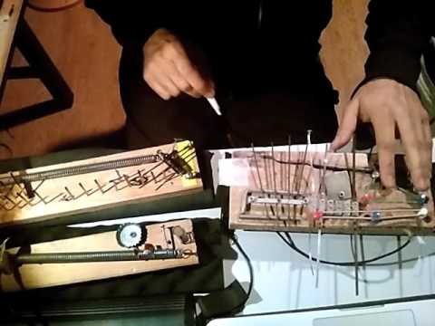 Acoustic Electronics Improvisation experiment 3 - DiY rubbers, springs, screws, tines