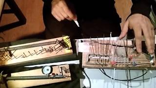 Acoustic Electronics Improvisation experiment 3 - DiY rubbers, springs, screws, tines