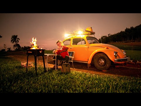 Solo Car Camping by a Cliff Edge ASMR