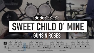 Download lagu [Lv.04] Sweet Child O' Mine - Guns N Roses (★★☆☆☆) Rock Drum Cover, Tutorial mp3