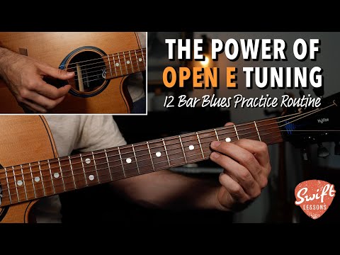 The Power of Open E Tuning - 12 Bar Blues Practice Routine!