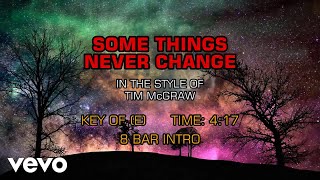 Tim McGraw - Some Things Never Change (Karaoke)