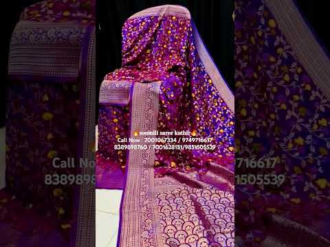 *PREMIUM PASHMINA KHADDI SAREE**ALL BODY BUTTA WITH MINA**SOFT KHADD SILK SAREE WITH RICHPALLU