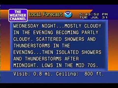 WeatherSTAR 4000 Emulator Clip: 5:42 PM - 07/31/07