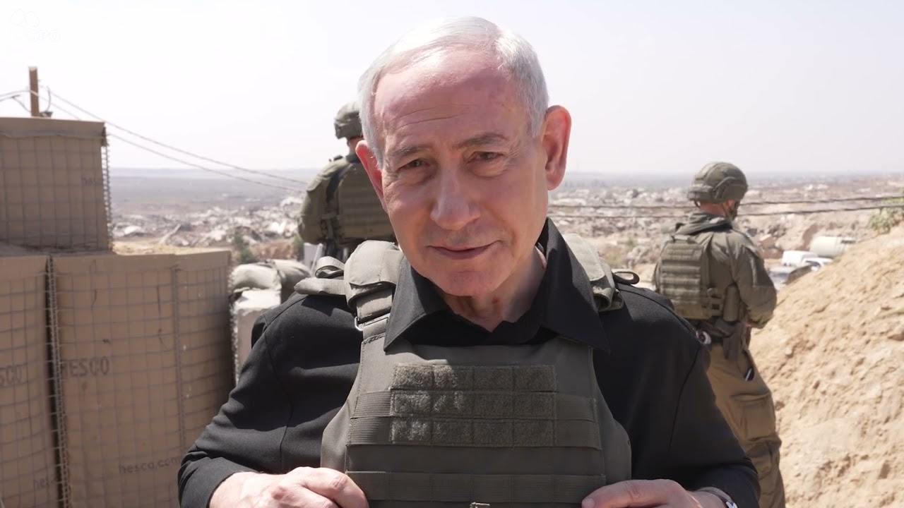 ראש הממשלה נתניהו סמוך לקו הצהוב ברצועת עזה