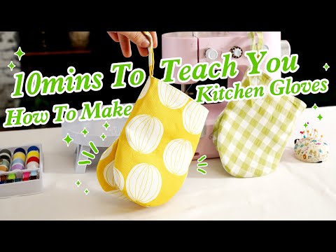 DIY Easy Japanese style Oven Mitts | Detailed Tutorial of making Kitchen Gloves in 10 mins