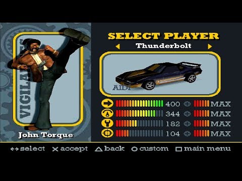 Vigilante 8 2nd Offense (PS1) - Thunderbolt | Quest (1 Player) | Gameplay
