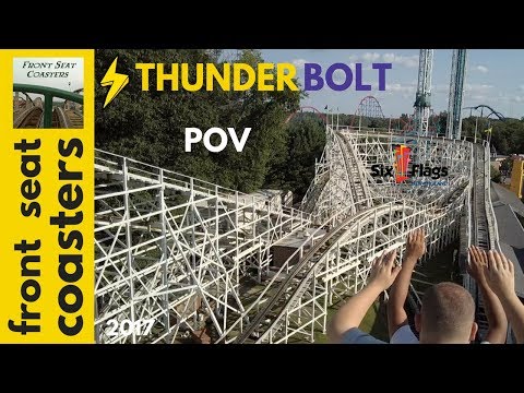 On-ride point of view of Thunderbolt