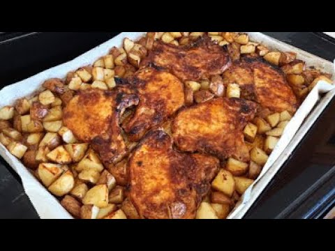 Oven Baked Pork Chops with Potatoes - This ONE PAN recipe tastes delicious!