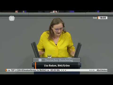 Video Thumbnail: Plenardebatte über UN-Klimakonferenz in Belém
