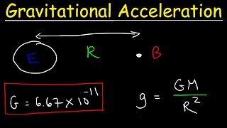 Gravitational Acceleration Physics Problems, Formula & Equations