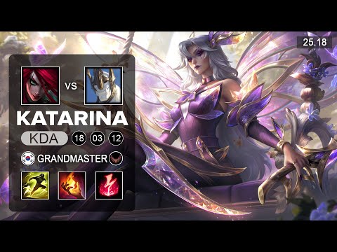 Katarina vs Galio Mid - KR Grandmaster - Patch 25.18 Season 15
