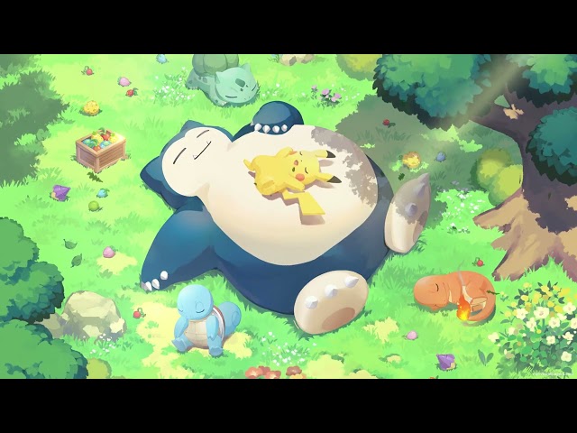 Snorlax & Pikachu Forest Lofi 🌿 Cozy Pokémon Ambience for Sleep & Study