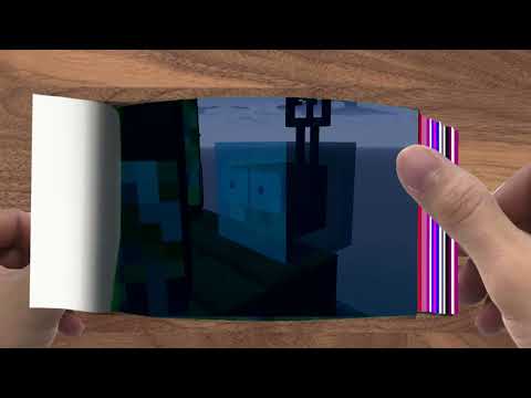 FLIPBOOK  Monster School  RAFT SURVIVAL CHALLENGE   Minecraft Animation002
