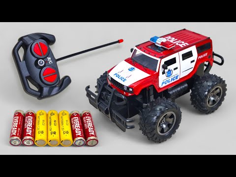 Unboxing RC Police Vehicle Jeep Car, RC Police Car, Beko Excavator Truck, RC City Bus, Train, Robot