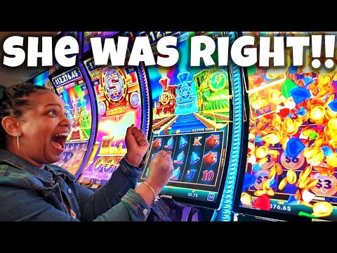 Her Gut Feeling To Play This New Slot Machine Paid Off Huge!!