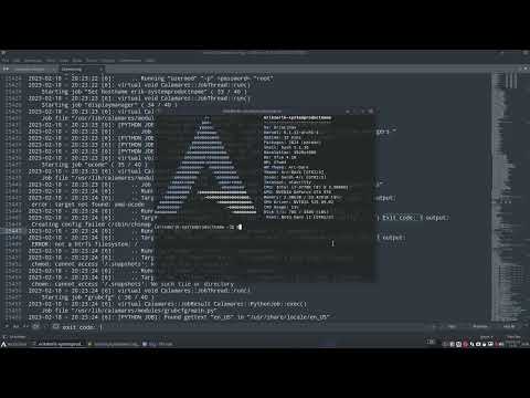 ArcoLinux : 3300 Calamares - What did Calamares do? Scan the log file of the installation