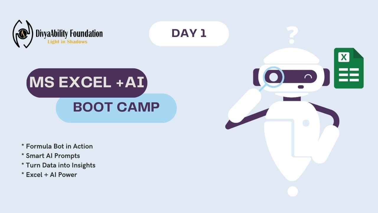 Thumbnail for webinar: Advanced MS Excel with AI | Formula Bot, AI Prompts & Data Insights | Excel + AI Boot Camp Day 1 