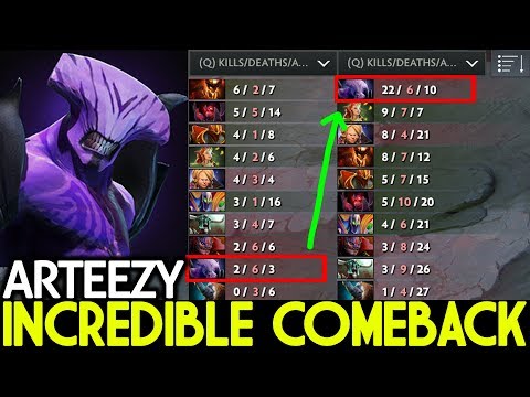 ARTEEZY [Faceless Void] Incredible Comeback Hard Game Pro Plays 7.22 Dota 2
