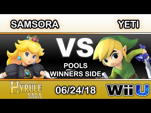 Hyrule Saga - Samsora (Peach) Vs yeti (T.Link) Pools - Smash 4