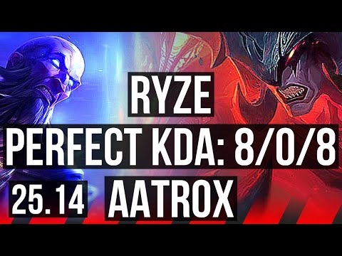 RYZE vs AATROX (TOP) | 1100+ games, Legendary | KR Grandmaster | 25.14