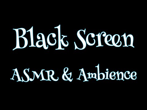 Rain on Leaves on a Forest Road in Autumn, Black screen  ASMR