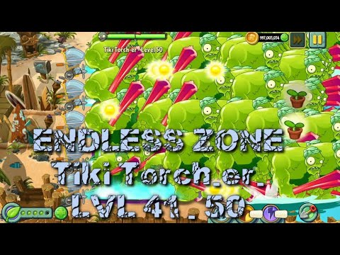 Plants vs Zombies 2 - Big Wave Beach | Endless Zone All Max Level Plants Test Level 41 - 50