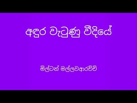 Andura watunu veediye - Milton Mallawaarachchi