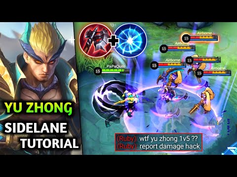 YU ZHONG THE KING OF EXP LANE FULL EXPLAINED TUTORIAL | YU ZHONG BEST BUILD AND EMBLEM | MLBB