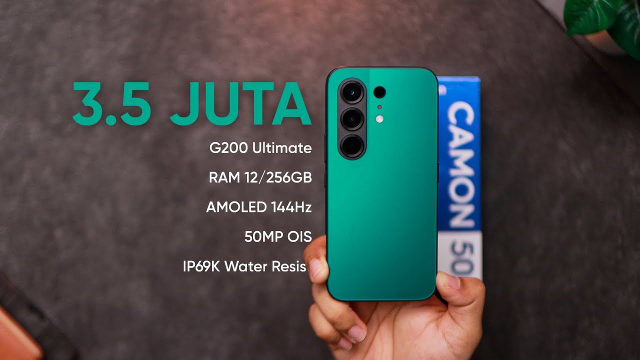 GANTENG !!! Unboxing Tecno CAMON 50 + Tes Gaming + Tes Kamera