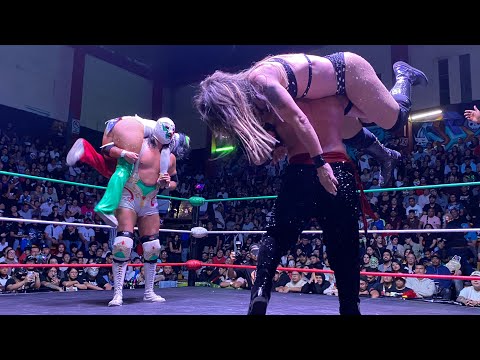 Lucha semifinal Hijo de Dr. Wagner Jr y Dalys Vs Octagon Jr y Lady Shani en la Arena Neza