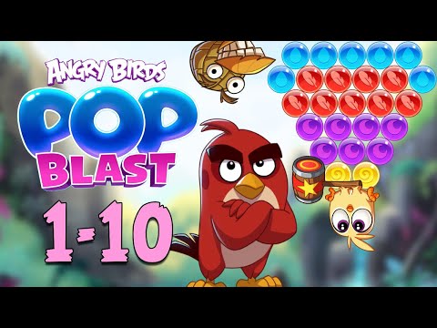 Angry Birds Pop Blast Gameplay Pt 1: Levels 1-10 - Hatchlings, Piñatas, and Hammers!