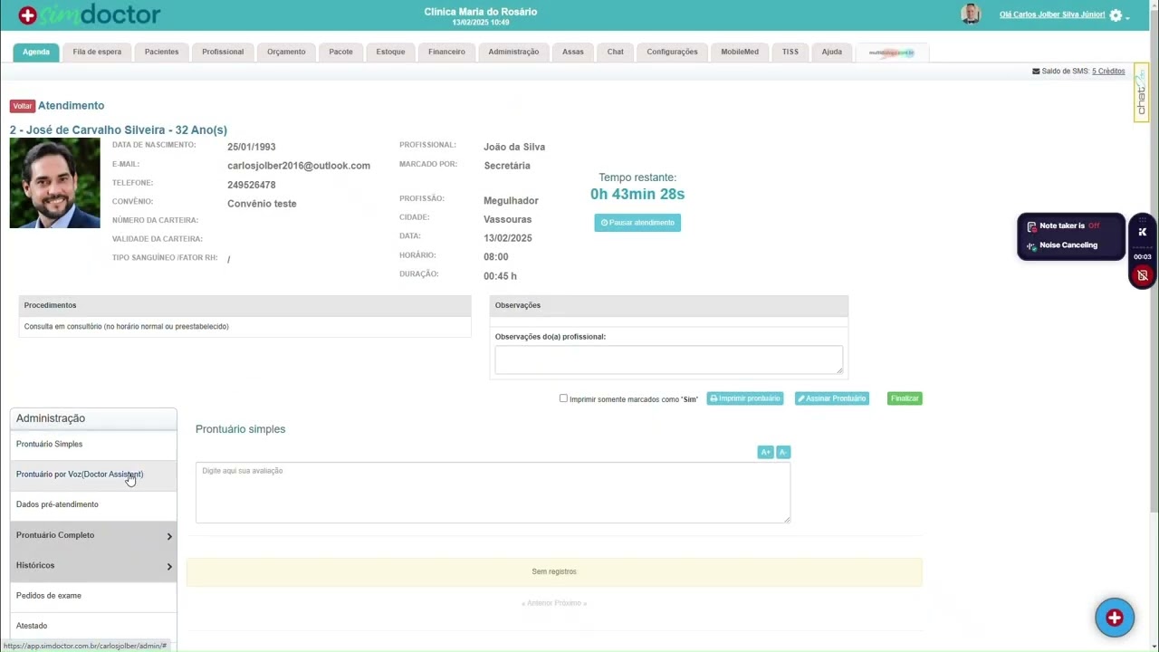 Prontuário por Voz da SimDoctor para Psicólogos | Agilidade e Precisão na Documentação