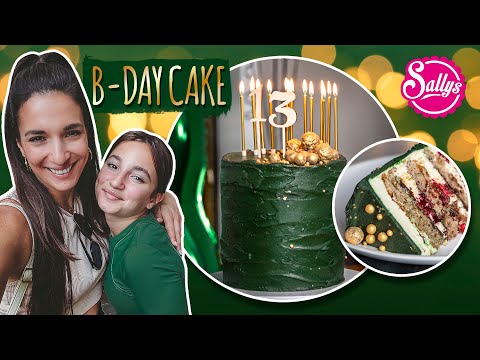 Edle Weihnachtstorte / Grün - goldene Buttercreme Torte / Geburtstagskuchen für Samira 💚💛