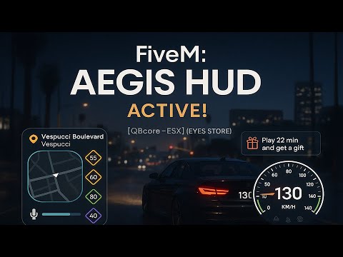 [QBCore - ESX] Aegis Hud (Multiple Map) thumbnail 2
